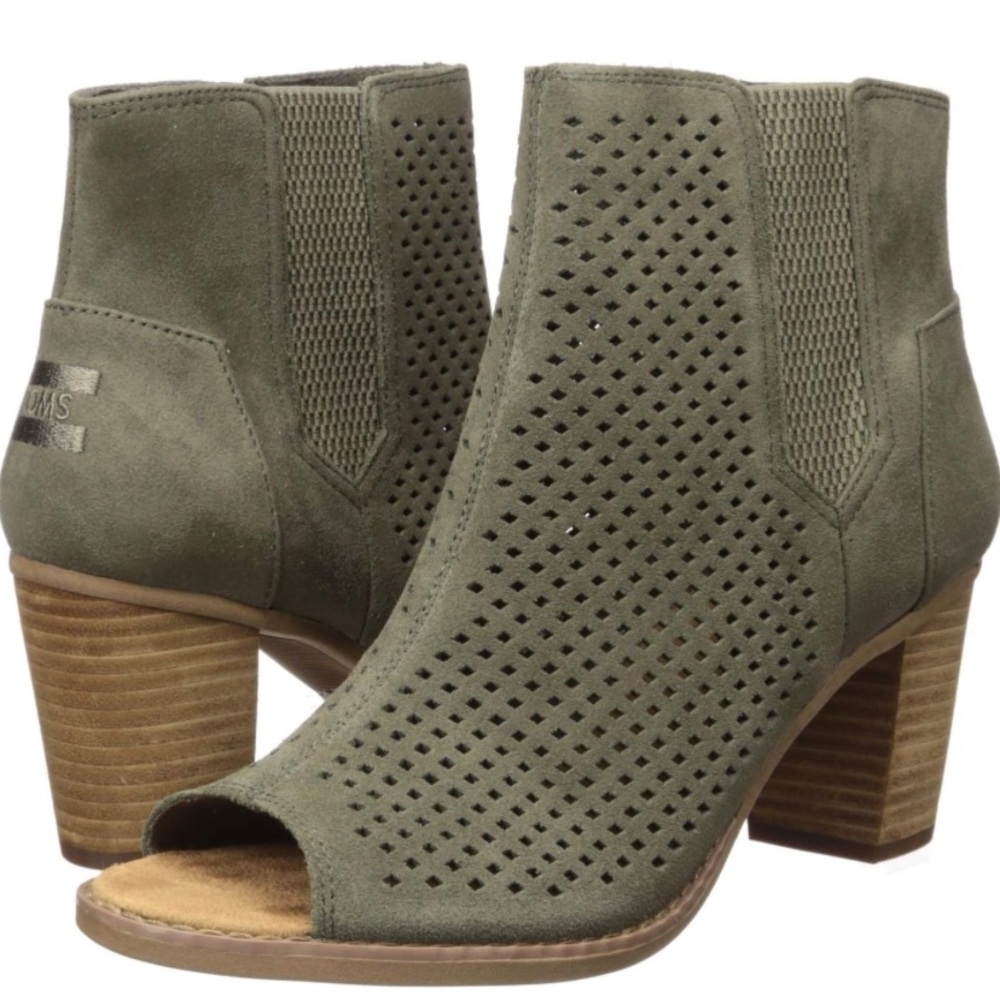 Toms Majorca Peep Toe Bootie